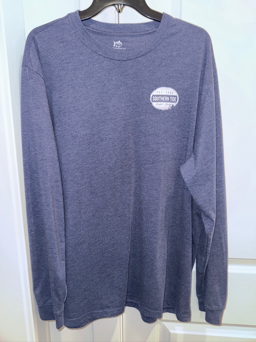 Southern Tide Long Sleeve Tee in Heather Navy